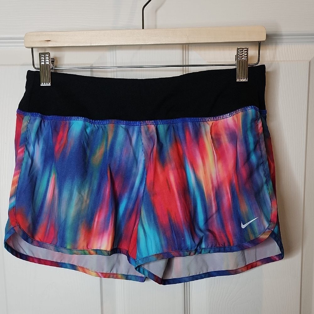 Nike Printed 4in Rival Shorts Women's Multicolor Lined Running Shorts Small